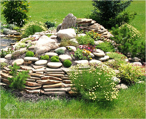 Альпийская горка на даче