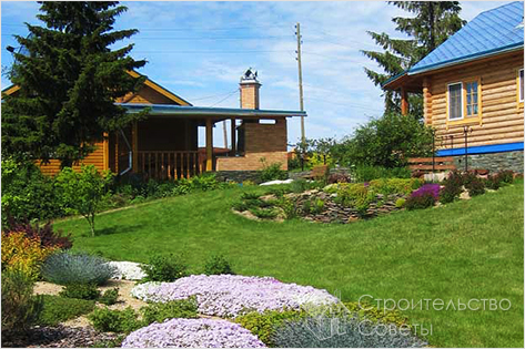 Дачный участок на склоне