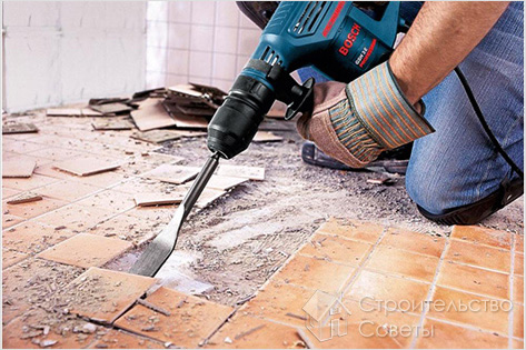 Демонтаж старого пола