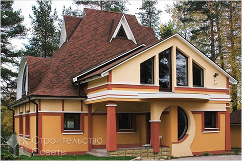 Крыша с мансардными окнами