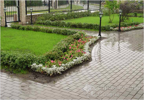 Дорожки из тротуарной плитки для дачи