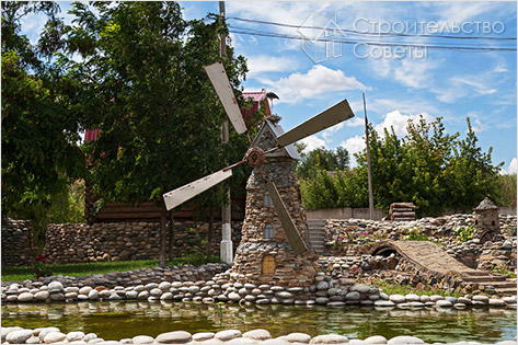 Фонтан с мельницей