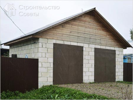 Гараж из пеноблоков