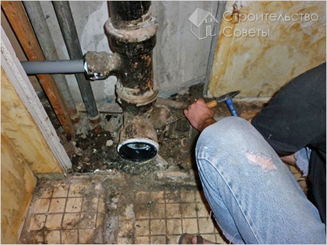 Ход работы по расчеканке труб