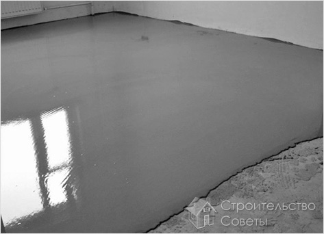 Ход работы по заливке пола