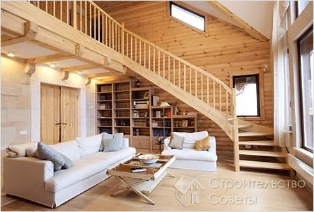 Интерьер деревянного дома