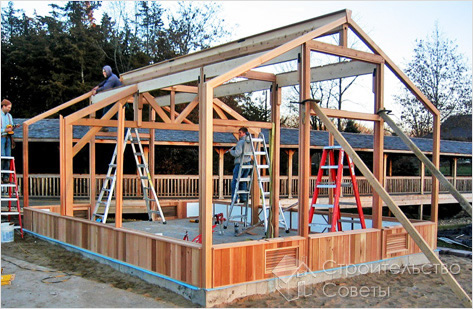 каркас из древесины