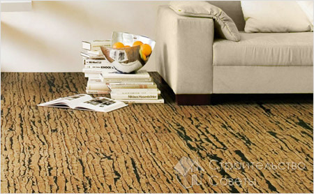 Красивый пробковый пол