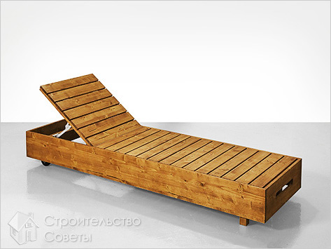 Лежак для сада своими руками