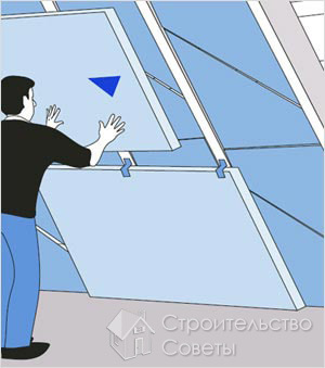 Монтаж панелей утеплителя мансарды