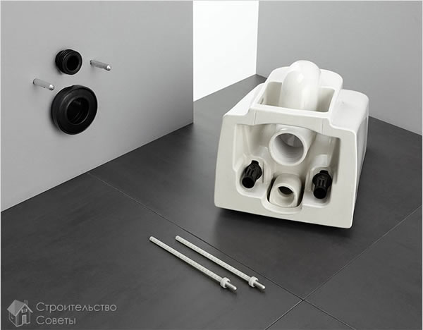 Монтаж подвесного унитаза