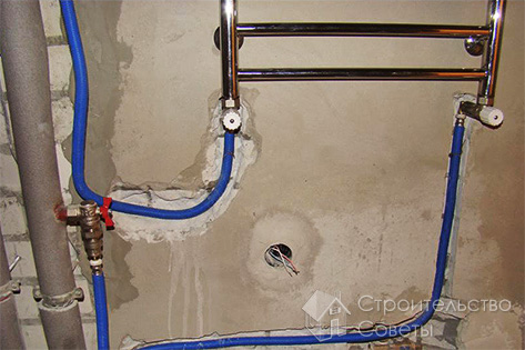 Монтаж полотенцесушителя