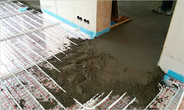 Монтаж водяного теплого пола