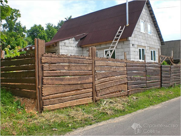 Ограждение из горбыля