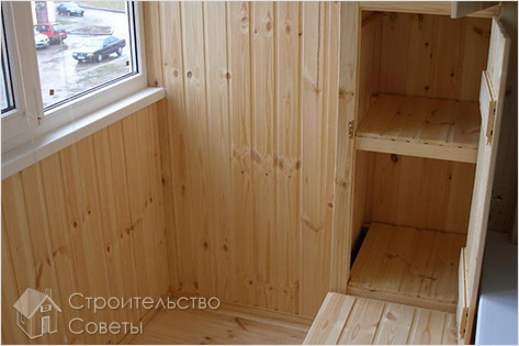 Отделка балкона вагонкой