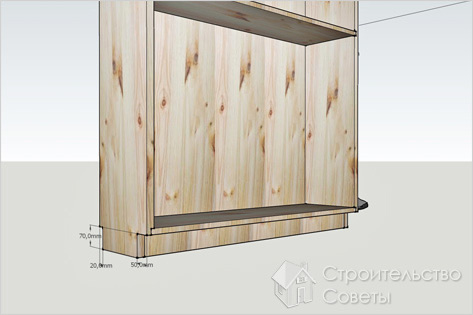 Навесные полки в открытом исполнении в гараже