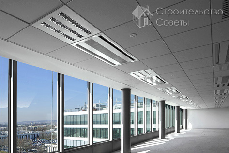 Плиточные подвесные потолки.