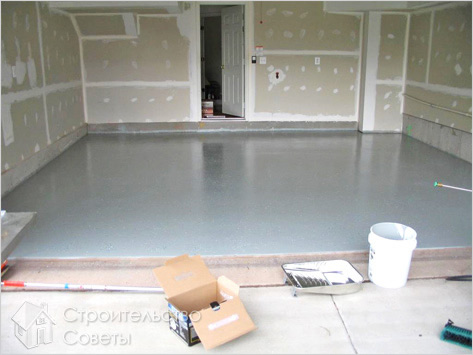Подготовка наливного пола в гараже