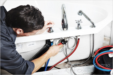 Подключение ванны к канализации