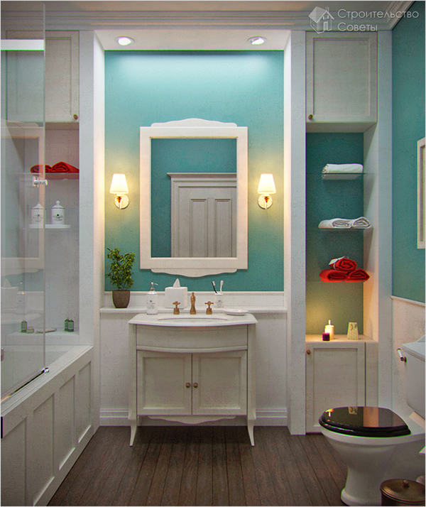 Полки в ванной