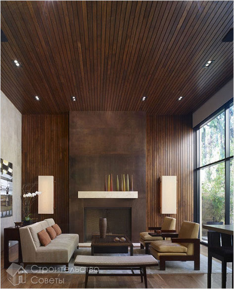 Преимущества потолков из дерева