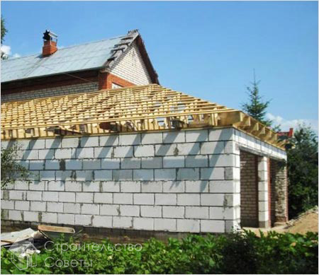 Процесс строительства гаража из пеноблоков своими руками