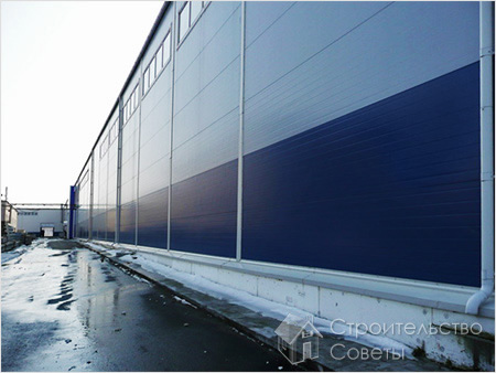 Промышленное здание из сэндвич-панелей