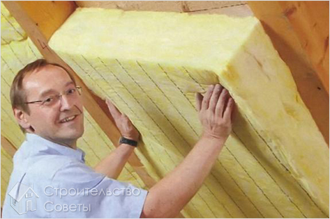 Процесс утепления крыши