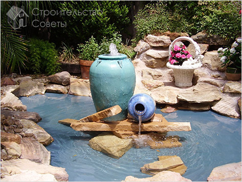 Саловый фонтан у пруда