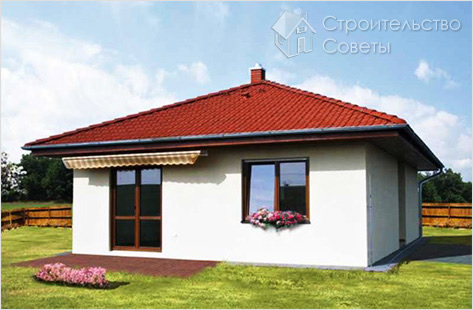 Шатровая крыша одноэтажного дома