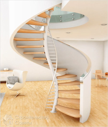 Современная винтовая лестница