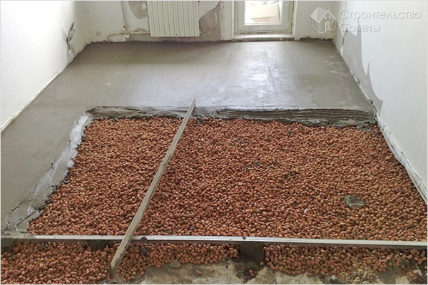 Стяжка пола с керамзитом своими руками