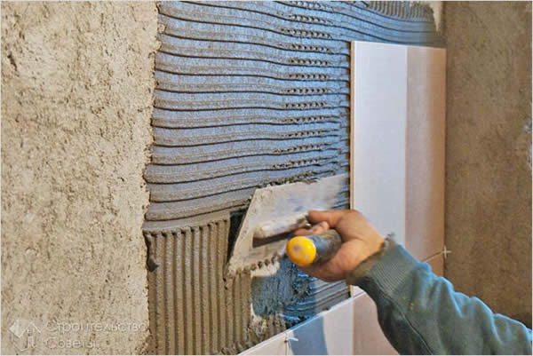 Техника нанесения плиточного клея