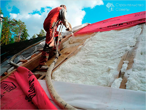 Теплоизоляция крыши пенополиуретаном