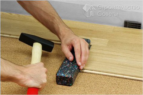 Укладка ламината на фанеру
