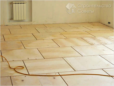 Укладка фанеры на пол