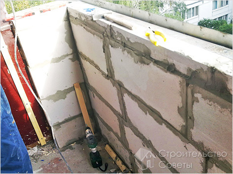 Укрепление пеноблоком