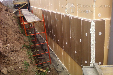 Утепление фундамента своими руками