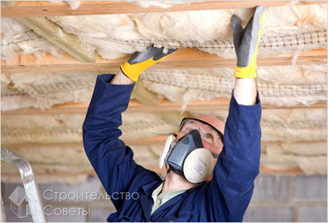 Закрепление утеплителя 
