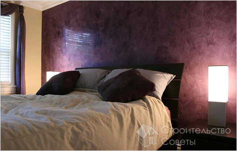 Венецианская штукатурка для спальни