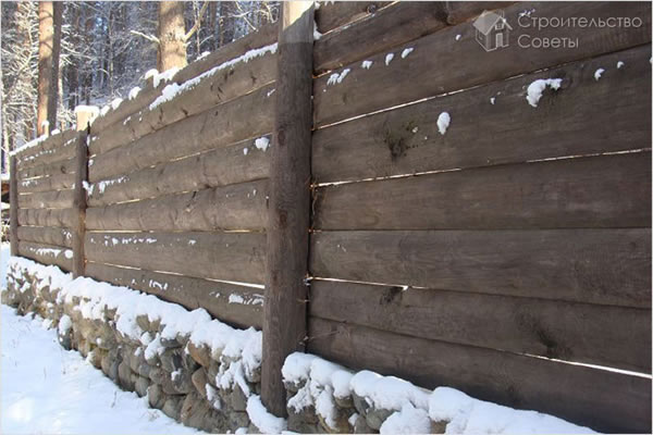 Забор из горбыля своими руками