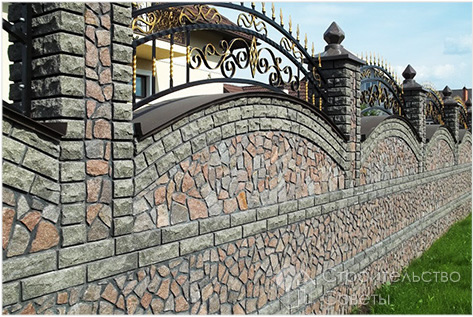 Забор из камня своими руками