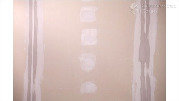 Зашпаклеванные швы