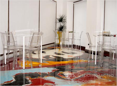 Жидкий линолеум с рисунком