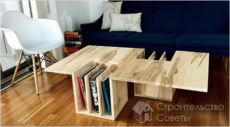 Журнальный столик из книжных полок